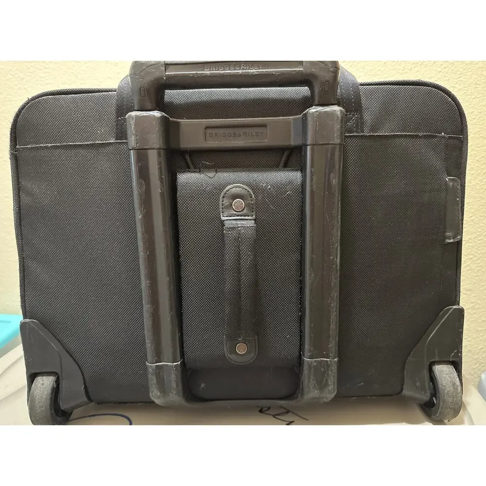 Briggs & Riley Telescope Handle Wheeled Expandable Brief Double Zipper Stackable